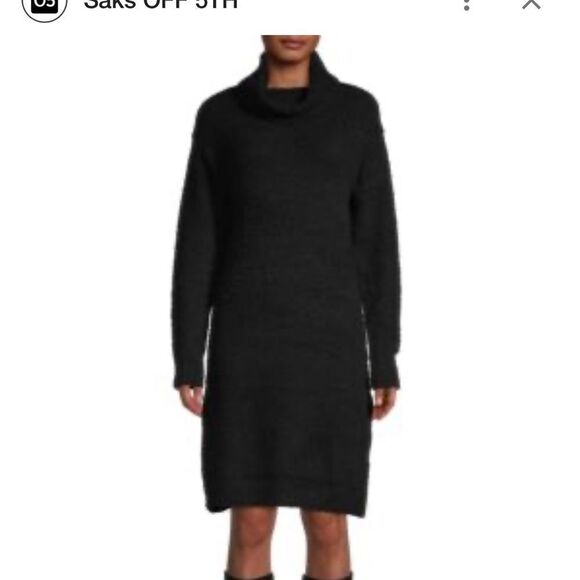 Banana Republic Factory Black Long Sleeve Cozy Design Dress NWT - Picture 1 of 9
